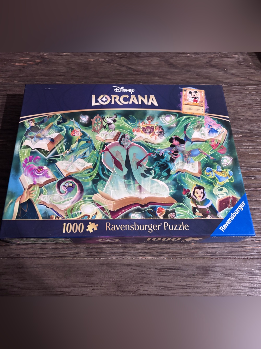 DISNEY LORCANA: Glimmers of the Realm - EMERALD 1000 Piece Puzzle NO PROMO CARD